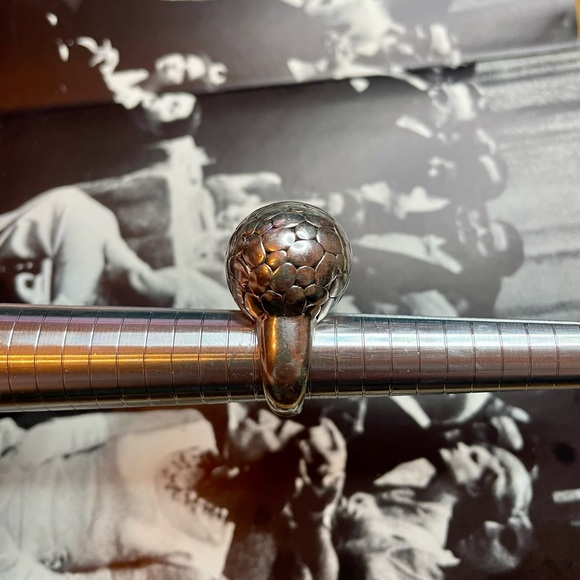 Unique Vintage Sterling Silver 925 Ring With Raised Textured Ball Size 7 - Picture 12 of 13